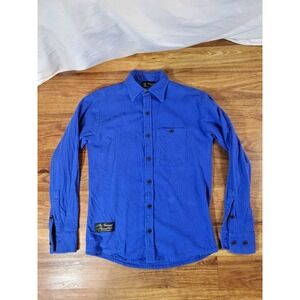 The Vermont Flannel Co. Men's Blue Flannel‎ Long Sleeve Button-Up Shirt XS
